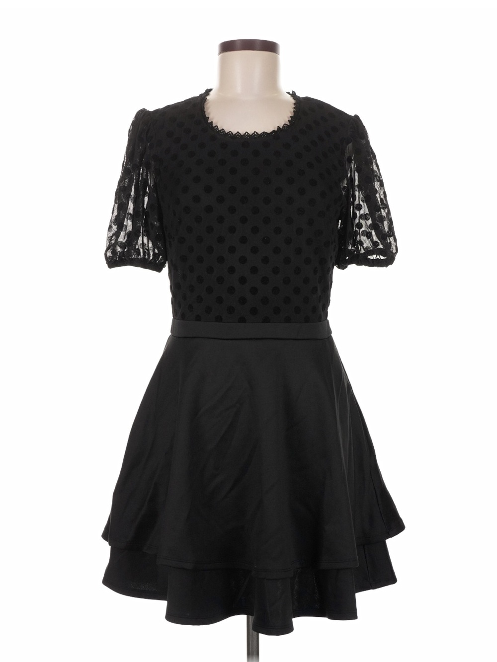 Xtraordinary tiered ruffle little black dress cocktail party dress 9